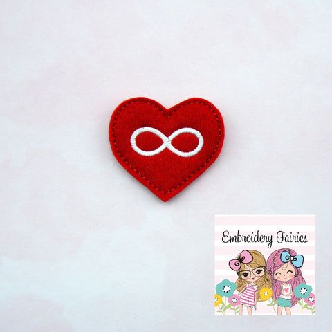 Infinity Heart Feltie Design - Love Feltie - Feltie Download - Feltie Design - Valentines Day Feltie - Feltie Pattern - Feltie Download