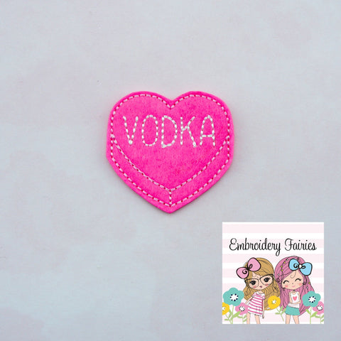 Vodka Conversation Feltie File - Heart Embroidery File - Valentines Day Feltie - Feltie Design - Feltie File - Machine Embroidery Design