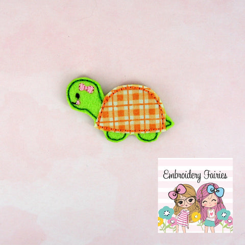 Turtle Applique Feltie File - Turtle Feltie - ITH Embroidery Design - Embroidery Digital File - Machine Embroidery Design - Animal Feltie