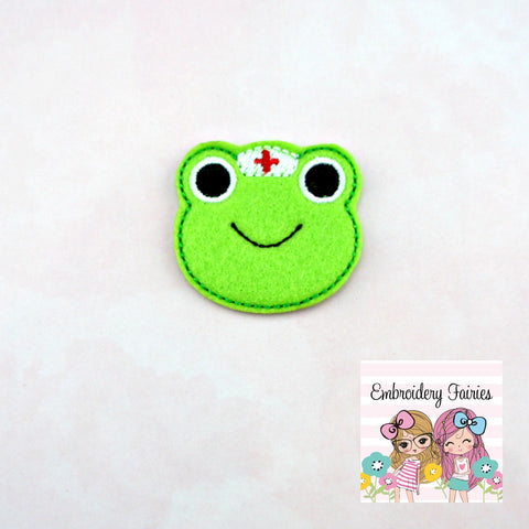 Nurse Frog Feltie File - Feltie Design - ITH Design - Embroidery Design - Feltie Design - Nurse Feltie - Feltie Pattern - Medical Feltie