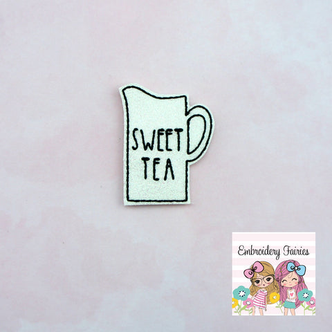 Sweet Tea Pitcher Feltie File - Sweet Tea Feltie- Embroidery Digital File - Machine Embroidery Design - Embroidery File - Feltie Design