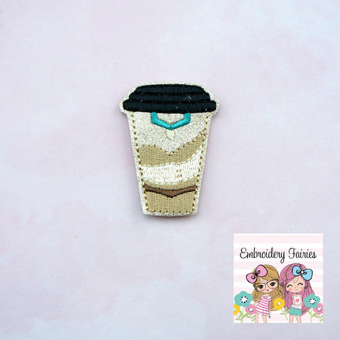 Princess Coffee Feltie File -  Feltie Design - Embroidery Design - Feltie Pattern - Feltie Design - Feltie Download - Coffee Feltie Design 7