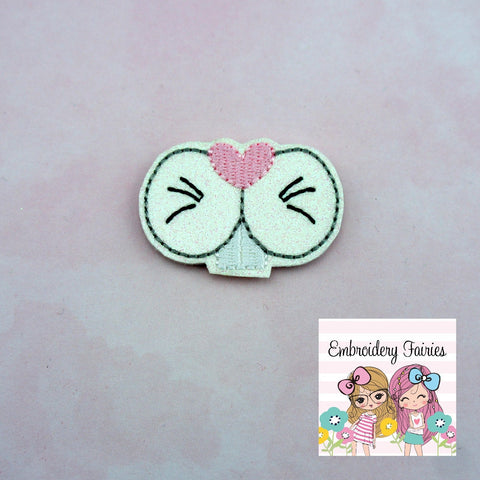 Bunny Cheeks Feltie Design - Bunny Feltie Design - Feltie Design - Embroidery Design - Easter Feltie Design