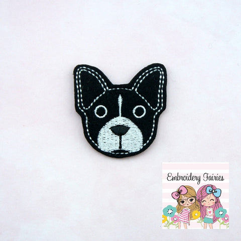 French Bulldog Feltie File - Dog Feltie Design - ITH Design - Feltie Design - Feltie Pattern - Dog Embroidery Design