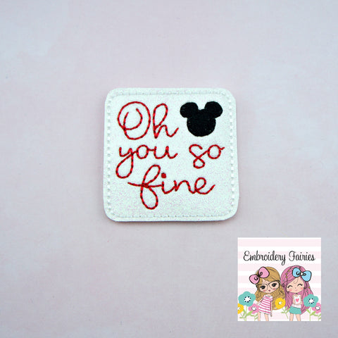 You So Fine Feltie  File - Mouse Feltie Design - ITH Design - Embroidery Digital File - Embroidery Design - Embroidery File - Feltie Design