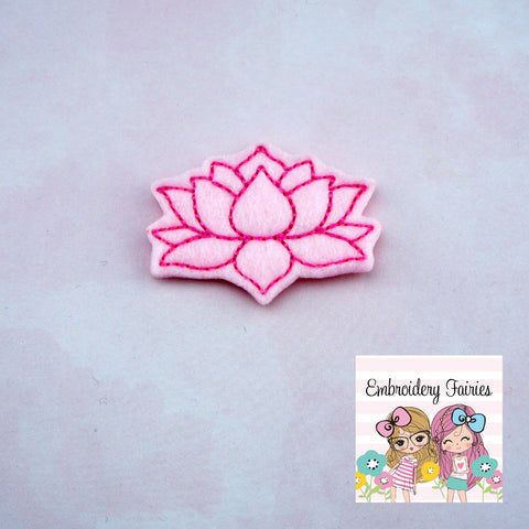 Lotus Flower Feltie Design - Flower Feltie Design - Feltie Design - Summer Feltie - Feltie Design - Flower Embroidery Design - Yoga Feltie
