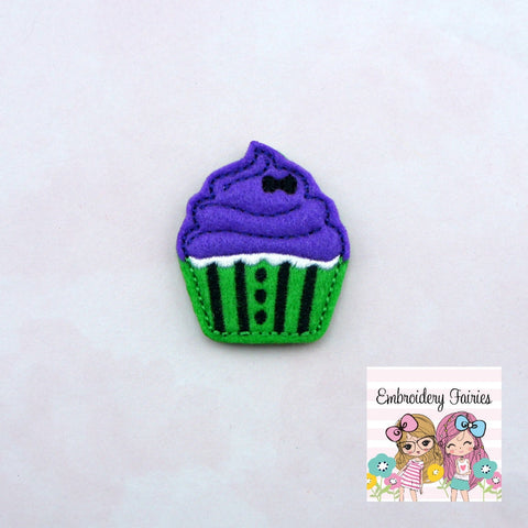 Haunted Cupcake Feltie File - Halloween Feltie - Feltie Design - Feltie Pattern - Mini Embroidery Design - Embroidery File - Feltie