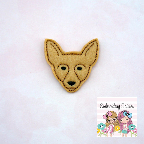 Chihuahua Feltie File - Dog Feltie Design - ITH Design - Feltie Design - Feltie Pattern - Dog Embroidery Design