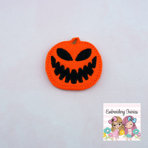 Scary Jack O Lantern Feltie File - Halloween Feltie File - ITH Embroidery Design - Embroidery File - Feltie File