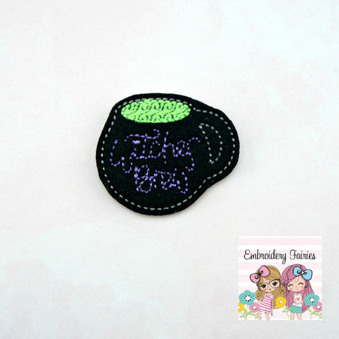 Witches Brew Feltie File - Halloween Feltie- Embroidery Digital File - Machine Embroidery Design - Embroidery File - Feltie Design
