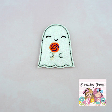 Ghost Lollipop Feltie Design - Halloween Feltie Design - Embroidery Design - Feltie Design - Embroidery File - Feltie File