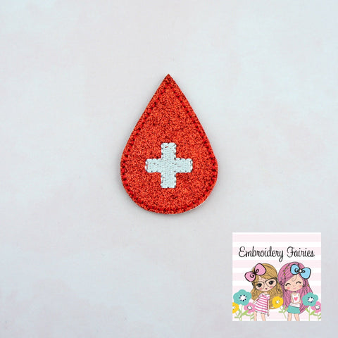 Blood Drop Feltie File - Medical Feltie - IV Bag - Feltie Design - Blood Feltie  - Feltie Pattern - Feltie File - Embroidery