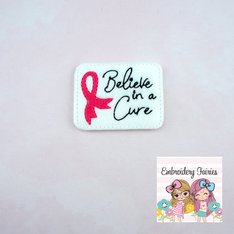 Believe in a Cure Feltie File - Awareness Feltie Design - Machine Embroidery Design - Embroidery File - Feltie Design - Feltie File