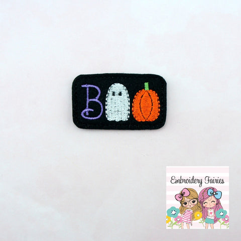Boo Feltie File - Halloween Feltie- Embroidery Digital File - Machine Embroidery Design - Embroidery File - Feltie Design - Feltie Pattern