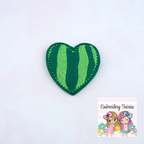 Watermelon Heart Feltie File - Summer Embroidery File - Feltie Design - ITH Embroidery Design - Embroidery Design - Watermelon Feltie