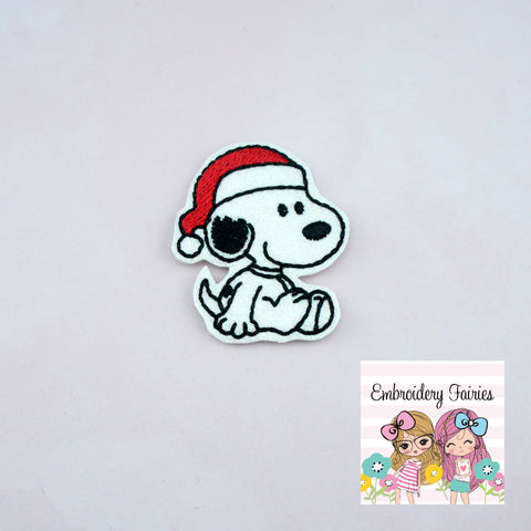 Dog Santa Feltie File - Christmas Feltie - Feltie Design - Embroidery Design - Embroidery File - Feltie File
